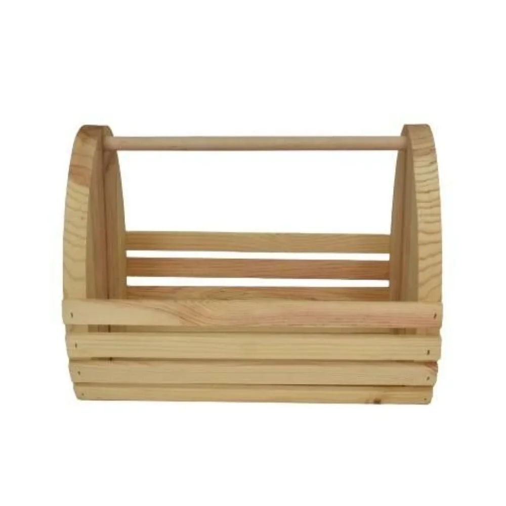 Art Minds Wood Basket 12 x 9 x 8